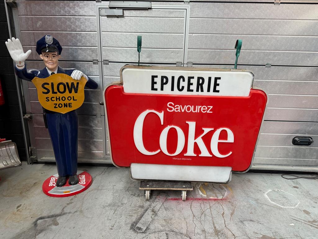 enseigne lumineuse coca cola double face, Collections, Enlèvement, Utilisé