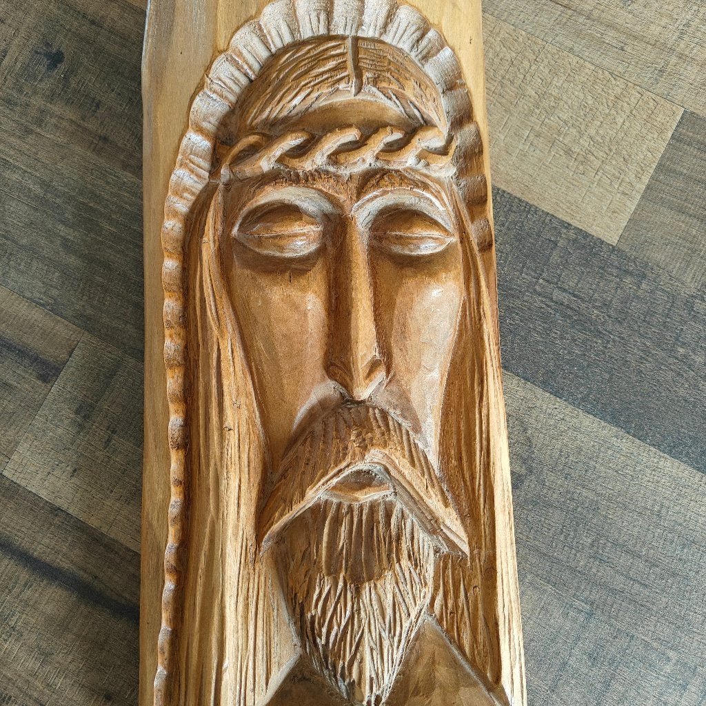 handgesneden houten bas-reliëf Christus, Ophalen of Verzenden