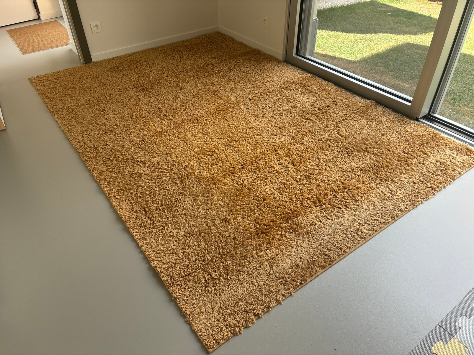 Okergele mat 200x290, Huis en Inrichting, Stoffering | Tapijten en Vloerkleden, Ophalen, Zo goed als nieuw
