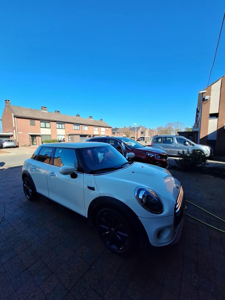 Verkoop mini cooper, Auto's, Zwart, Leder en Stof, Beige, 5 deurs