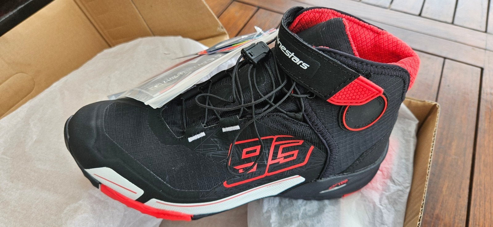 Alpinestars MM93 Drystar noir/rouge/blanc, Motos, Enlèvement ou Envoi