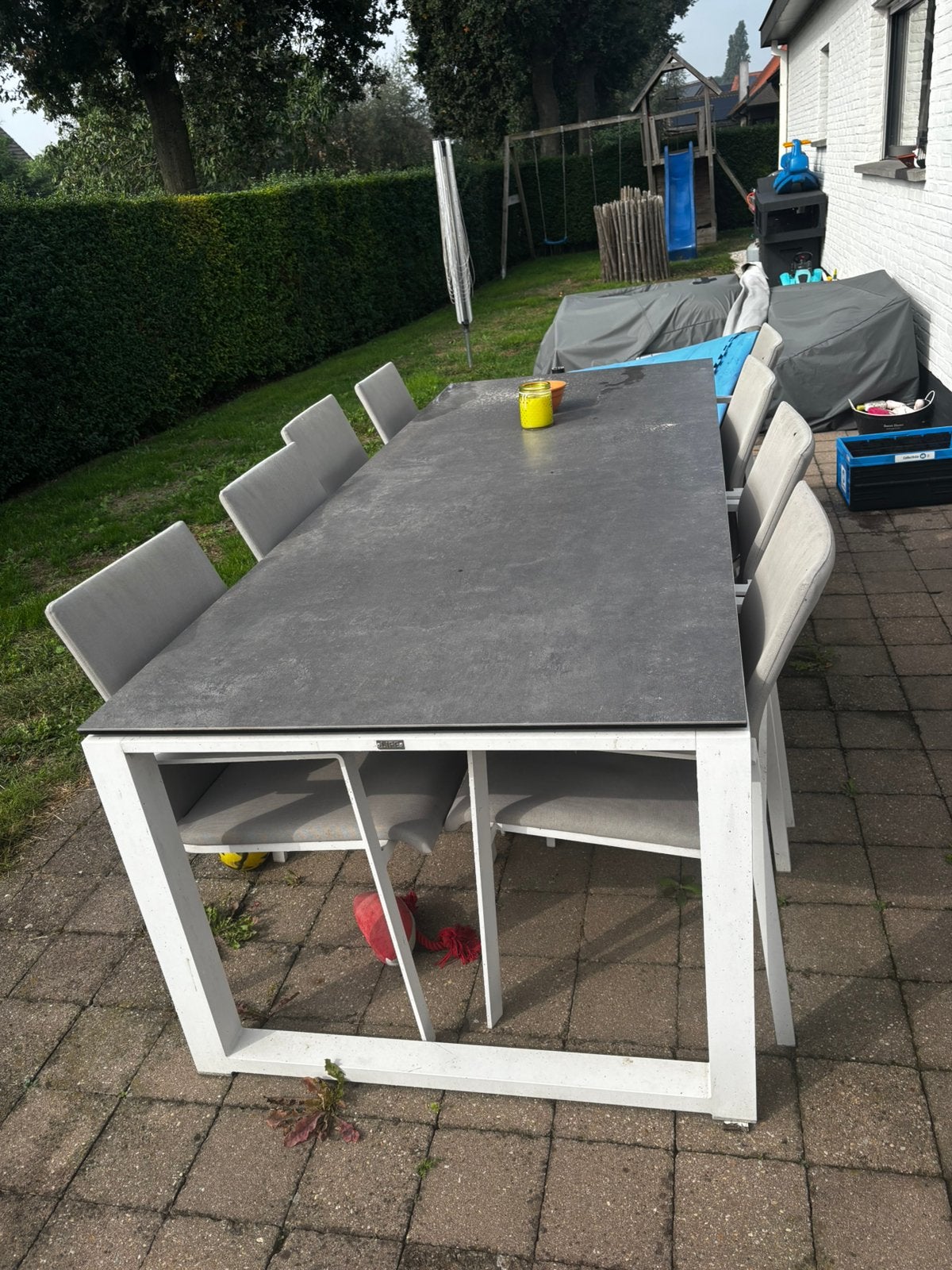 Tuintafel met stoelen, Tuin en Terras, Ophalen, Zo goed als nieuw