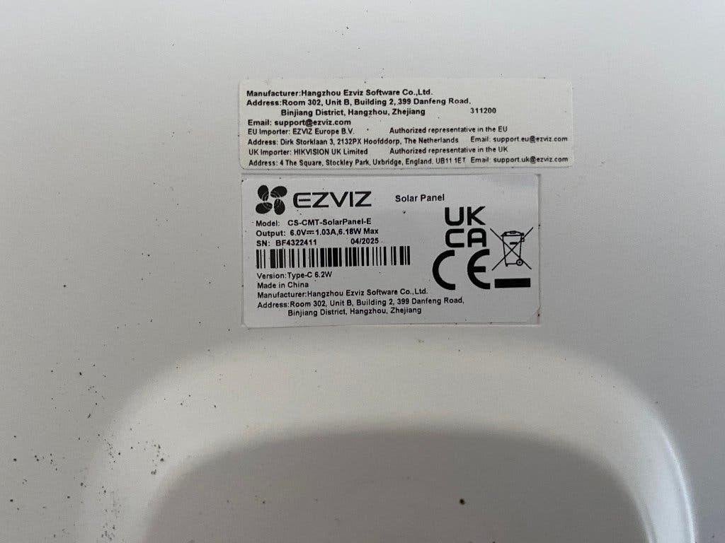 panneaux solaires ezviz  6,2 w et 4,2 w caméra CB3 ou EB3, Enlèvement, Comme neuf, Panneau