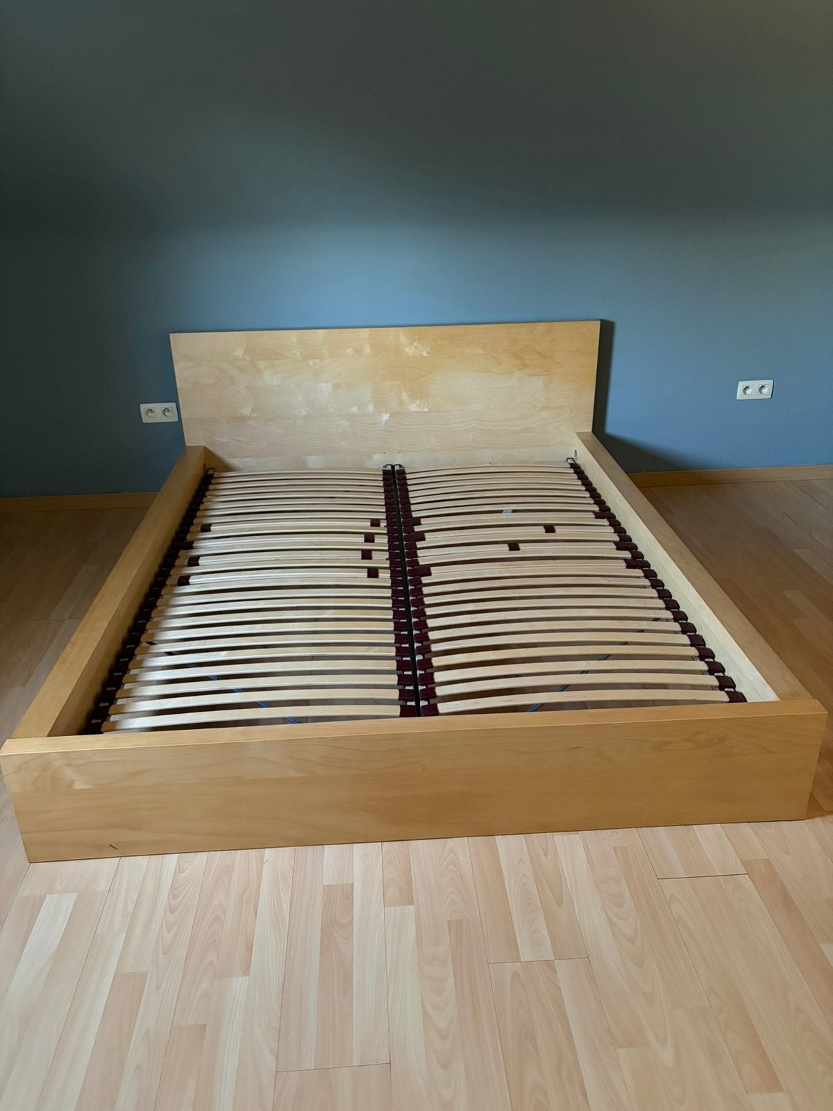 Bed, Ophalen, Gebruikt, Beige, Tweepersoons