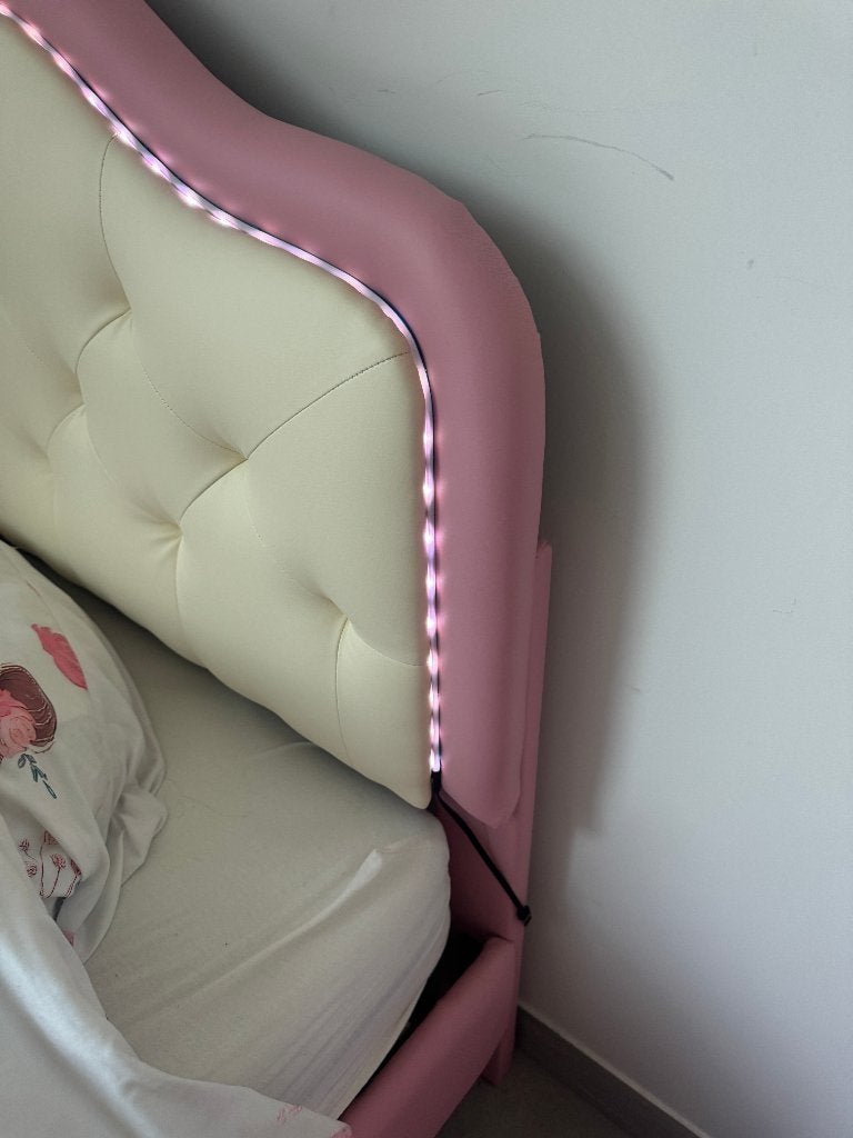 Kinderbed, Kinderen en Baby's, Kinderkamer | Bedden, Ophalen, 85 tot 100 cm, Zo goed als nieuw, Matras