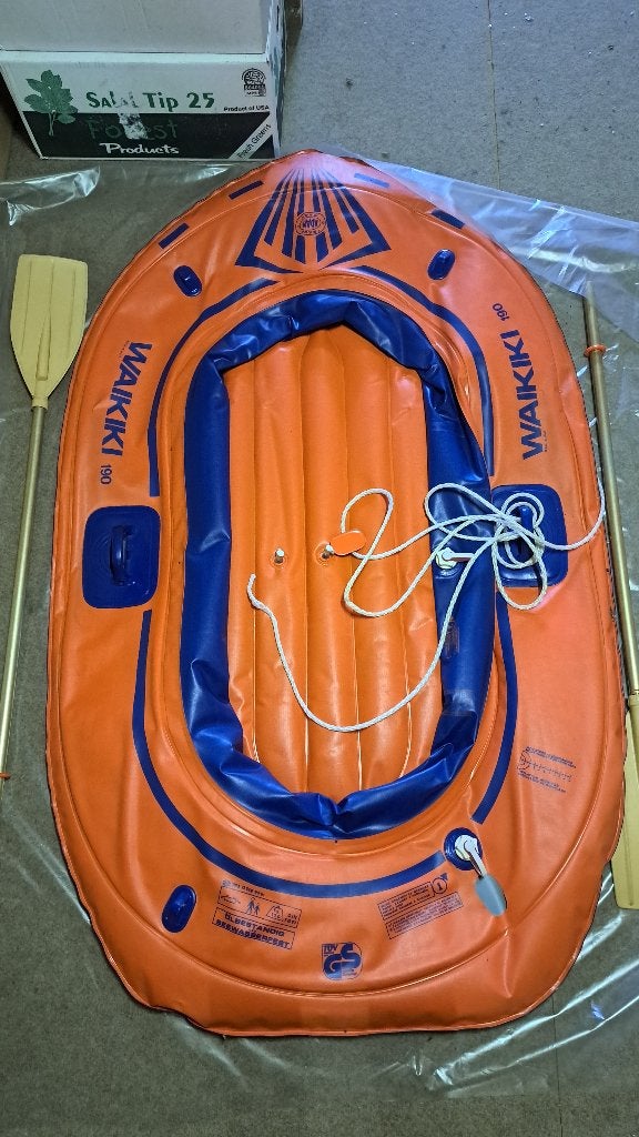 Vintage Waikiki 190 opblaasbare boot - Te repareren, Ophalen, Bijboot, Met roeispanen of peddels