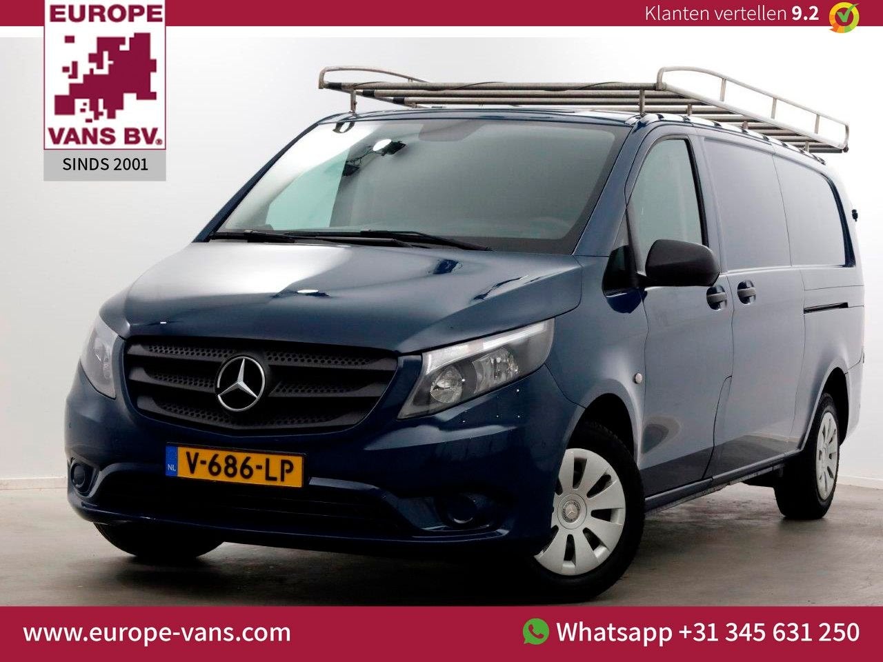Mercedes-Benz Vito 114 CDI 136pk XL Extra Lang Airco/Navi/Ca, Auto's, Blauw, Bedrijf, Onderhoudsboekje, Te koop