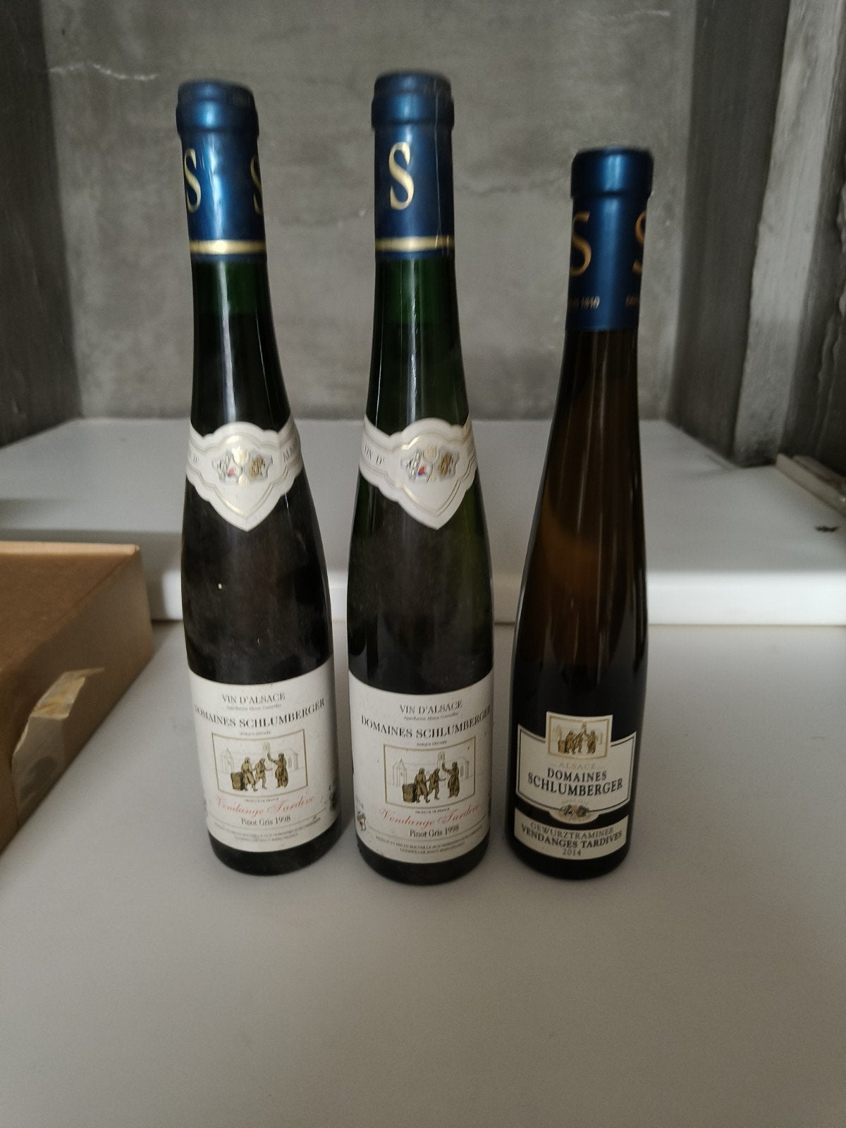 3 topwijnen Domaines Schlumberger VT 1998 & 2014, Collections, Vins, Neuf, Pleine, Vin blanc, Enlèvement