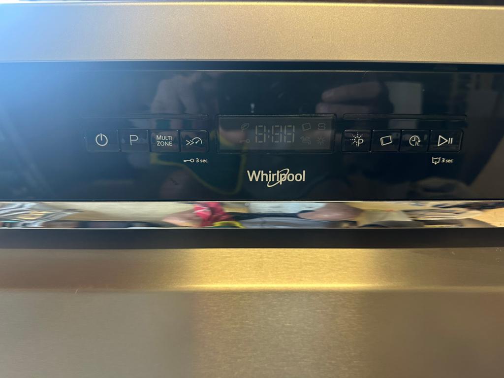 Lave-vaisselle Whirlpool inox 14 couverts – Très bon état, Electroménager, Lave-vaisselle, Enlèvement, Comme neuf, À Poser, Classe énergétique A ou plus économe