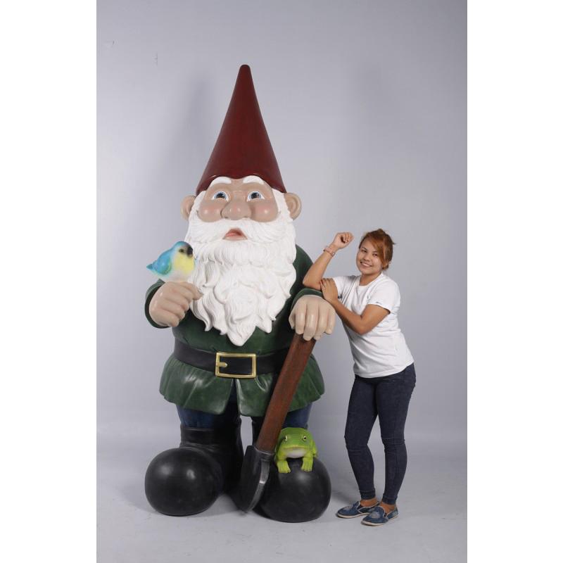 Statue géante de nain de jardin — Leprechaun Hauteur 261 cm, Collections, Statues & Figurines, Neuf, Enlèvement