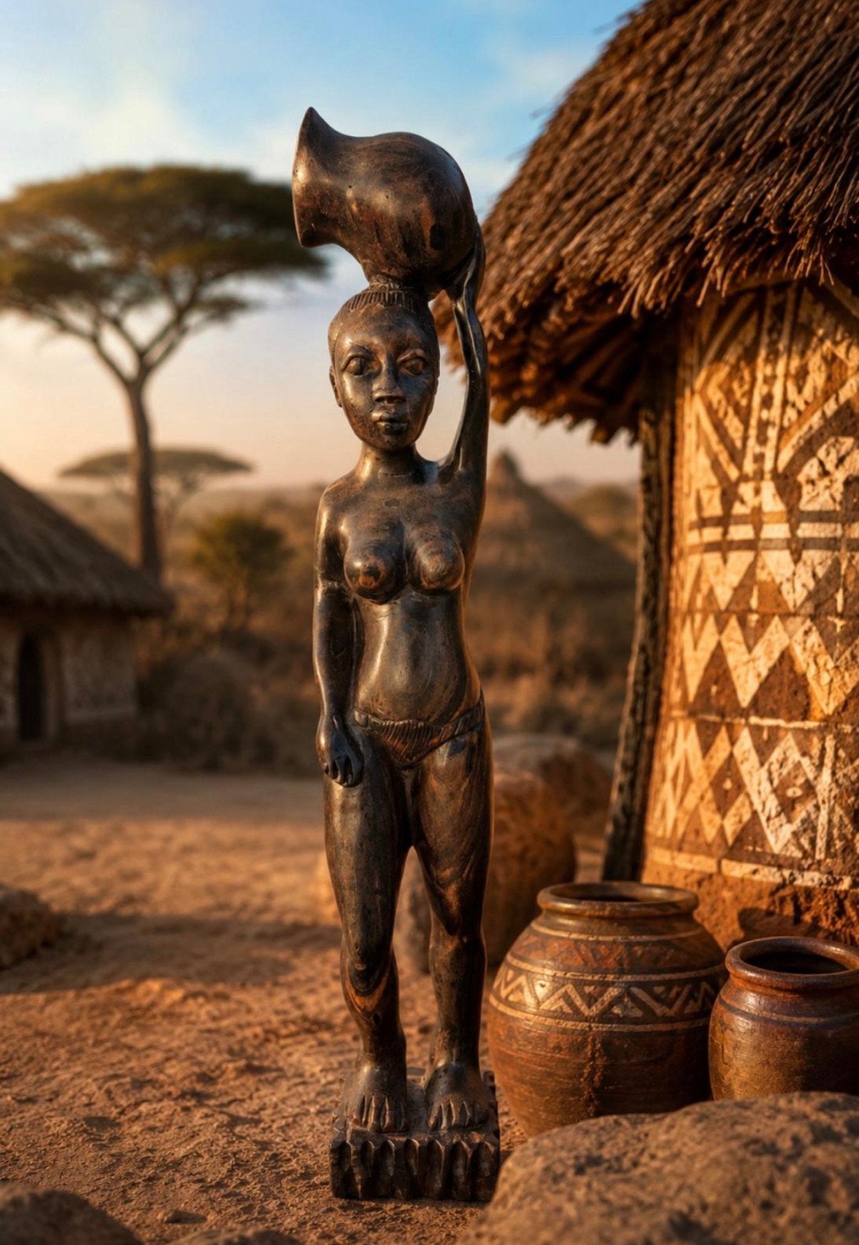Afrikaans beeld, Antiek en Kunst, Ophalen, Beeld