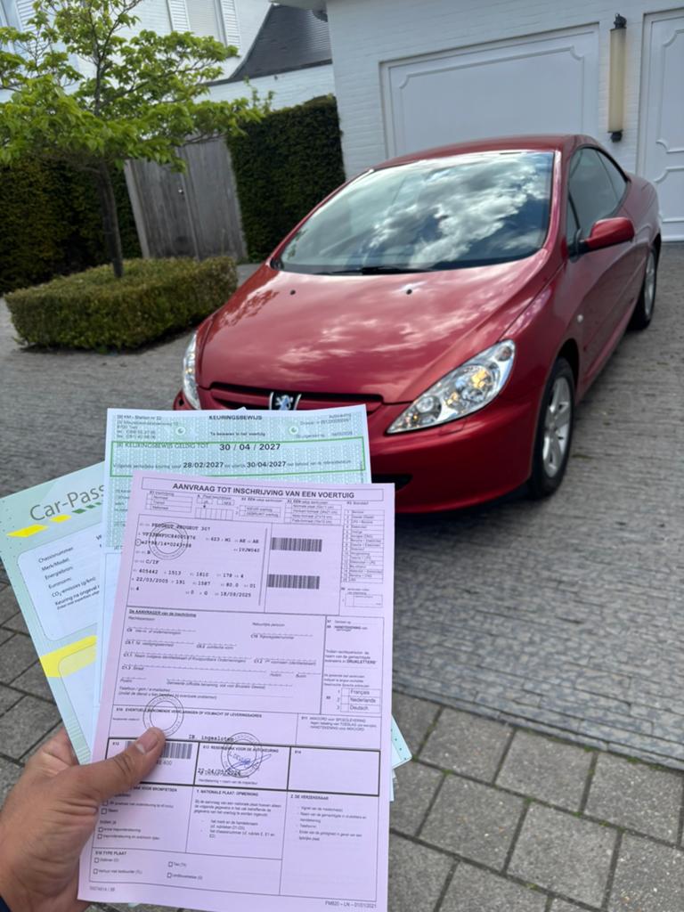Peugeot 307 cc te koop, Auto's, Lederen bekleding, Cabriolet, Bedrijf, Handgeschakeld