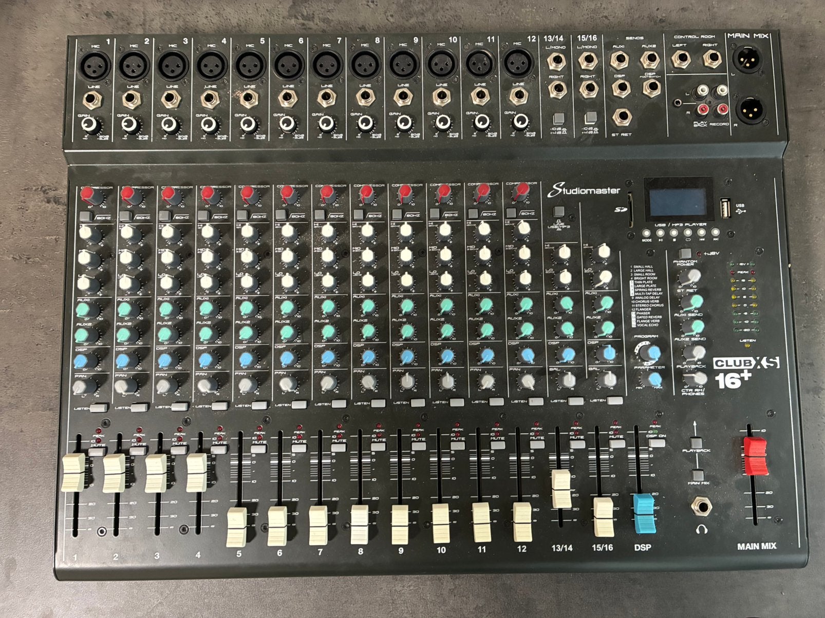Studiomaster CLUB XS 16, 16 channel mixer, Muziek en Instrumenten, Mengpanelen, Ophalen, Zo goed als nieuw