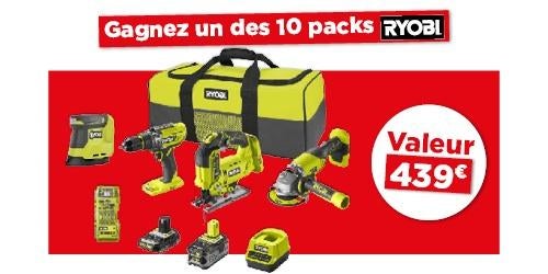 Ryobi pack met 4machines nieuw, Doe-het-zelf en Bouw, Schaafmachines, Nieuw, Accu, Ophalen