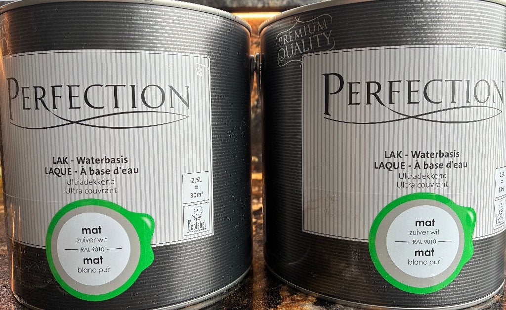2 x 2,5L Perfection Lak Mat Ral 9010 (binnen, buiten), Doe-het-zelf en Bouw, Verf, Beits en Lak, Ophalen, Nieuw, Wit, Lak
