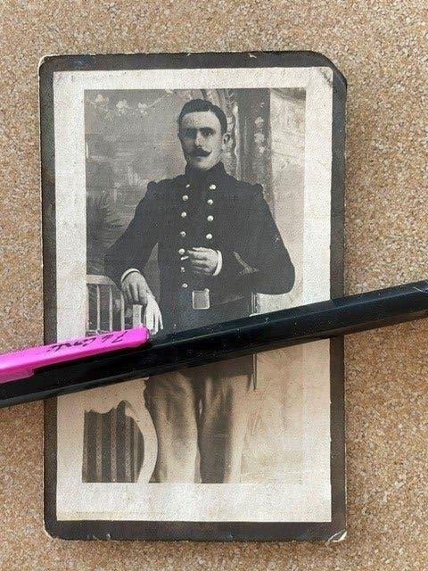 14-18 Machelen Soldaat 2Liniereg. Van Overberge gesneuveld, Verzamelen, Bidprentjes en Rouwkaarten, Ophalen of Verzenden, Bidprentje