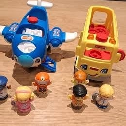 2sets Fisher Price little people, Ophalen, Gebruikt, Speelset, Met licht