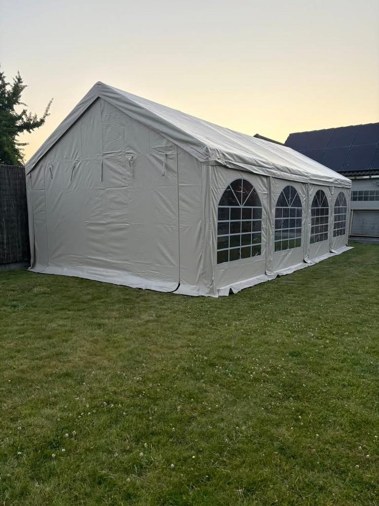 Partytent te huur 4x8 en 5x8, Tuin en Terras, Ophalen, Zo goed als nieuw, Partytent