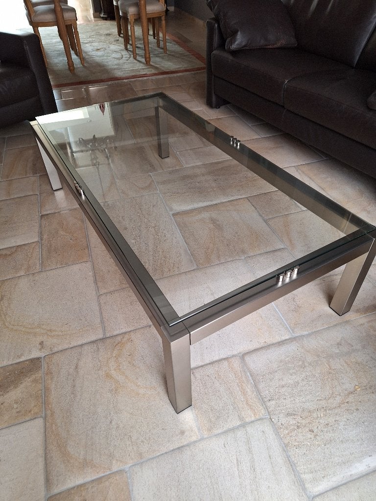 salontafel, Huis en Inrichting, Tafels | Salontafels, Ophalen, Gebruikt, 100 tot 150 cm, 50 tot 100 cm