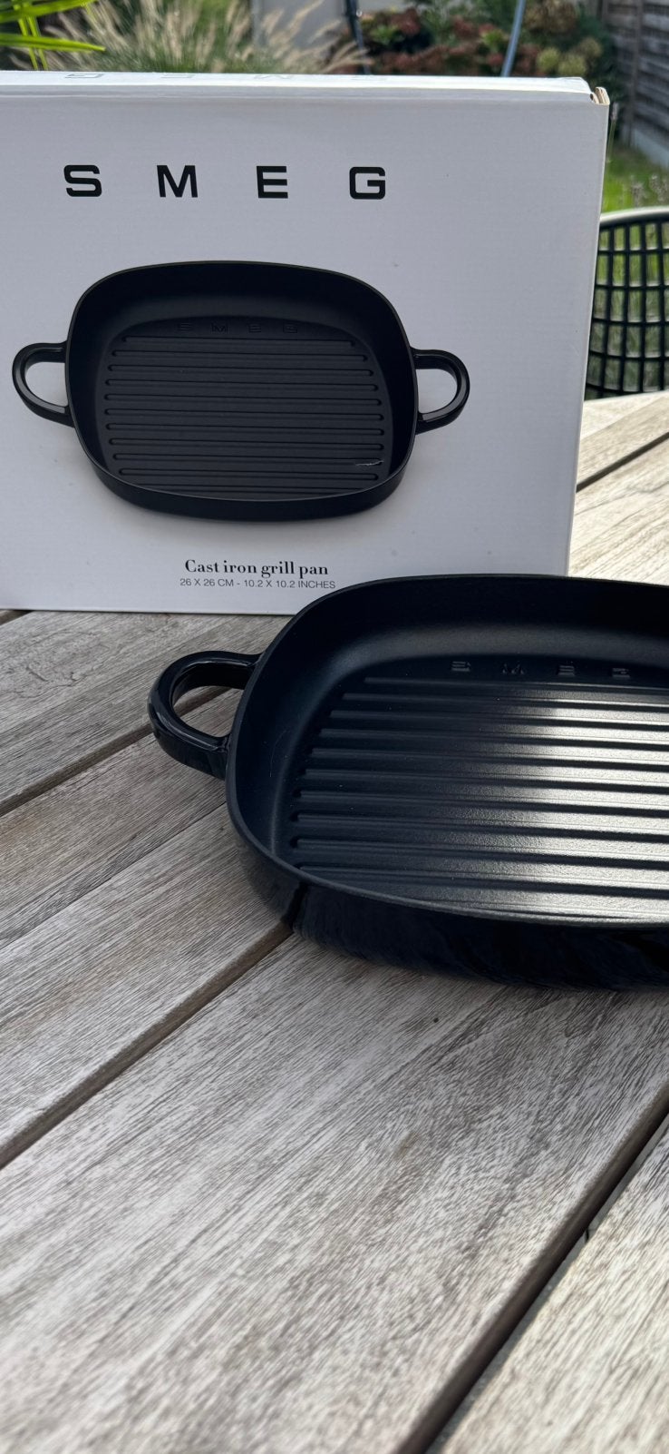 SMEG gietijzeren grillpan, Enlèvement, Neuf, Fonte, Autres types