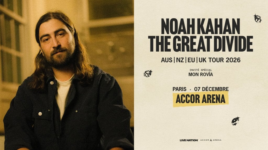 Places de concert NOAH KAHAN - Accor Arena - 07/12/2026