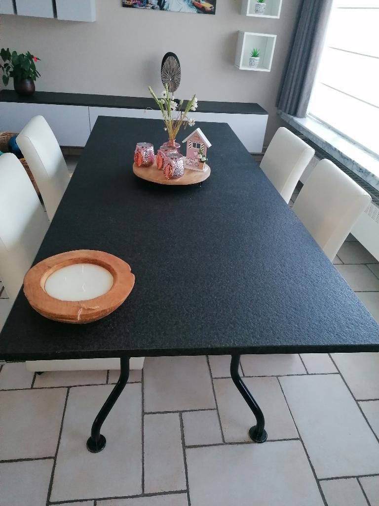 Graniet tafel zo goed als nieuw, Ophalen, Overige materialen, 200 cm of meer, 50 tot 100 cm