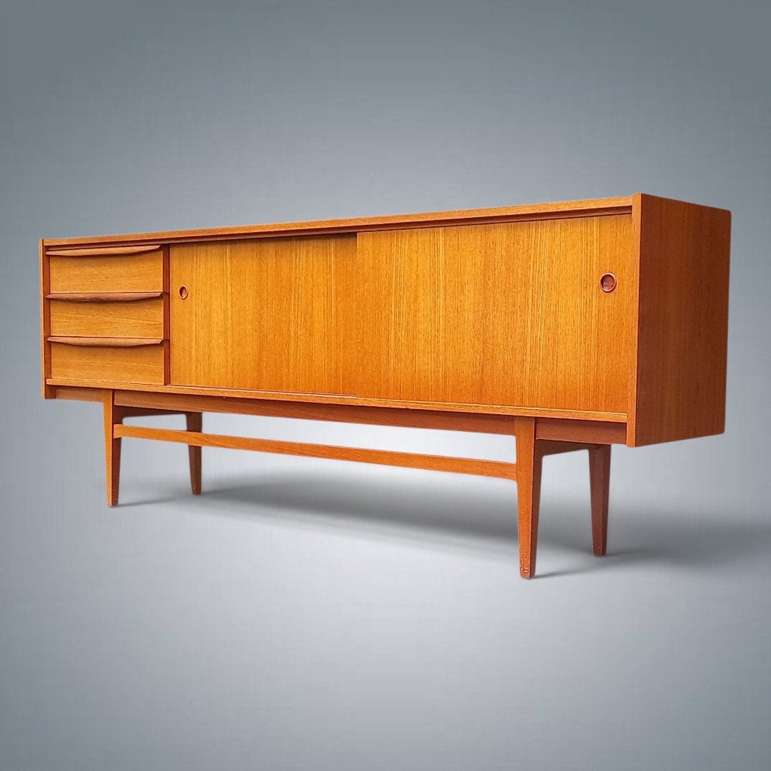 Sideboard Vintage Dressoir Style Scandinave Teck 1960's, Antiquités & Art, Enlèvement