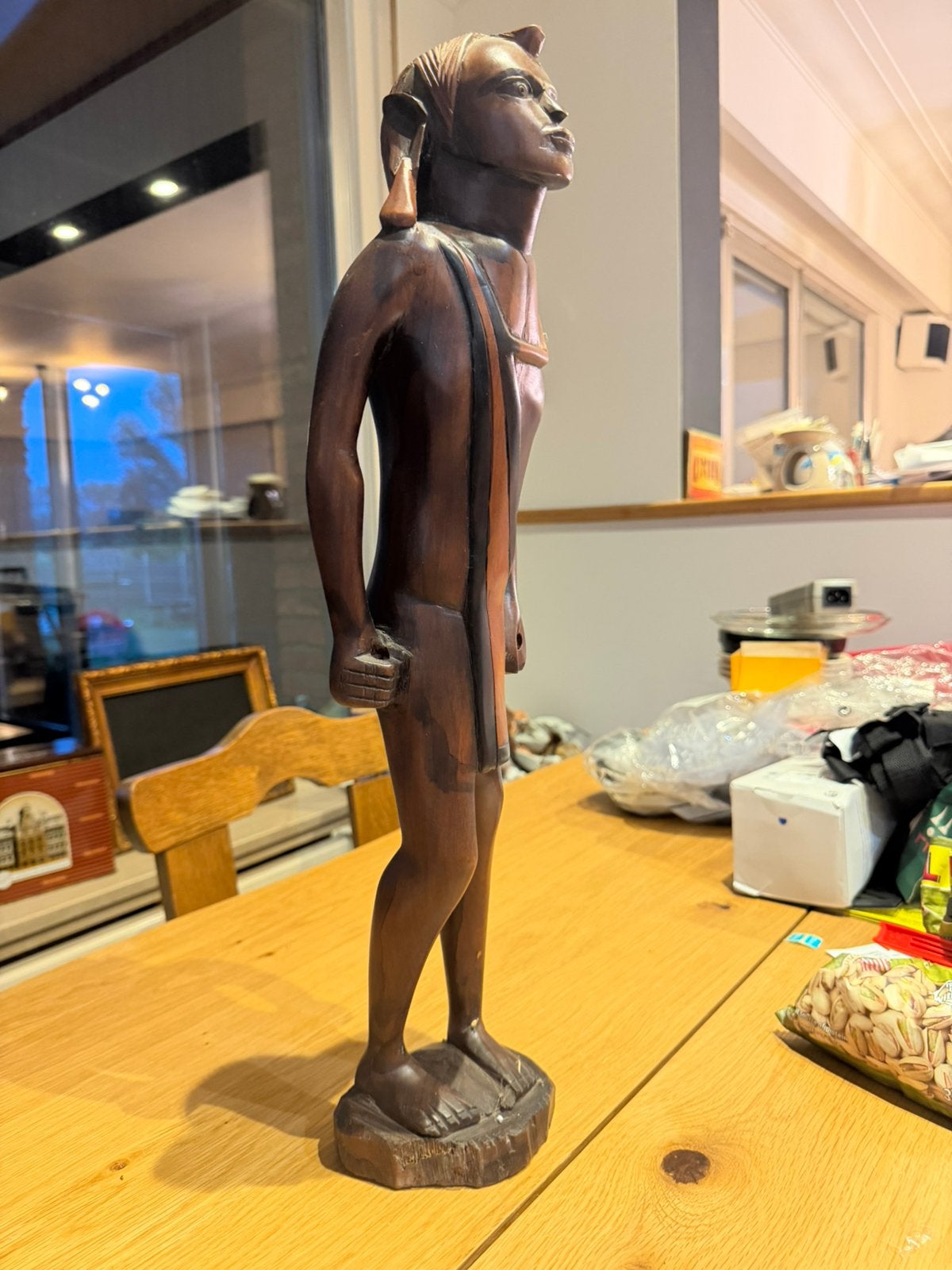 Beeld masai, Antiek en Kunst, Ophalen, Afrika, Hout, Houtsnijwerk