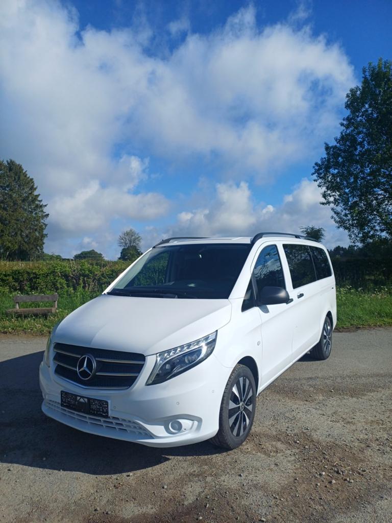 Mercedes-Benz Vito Tourer 116CDI LED GPS 8 zitplaatsen, Automaat, Emergency brake assist, Wit, Leder