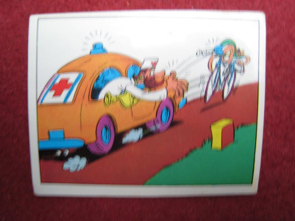 Panini Sprint 1972 Nr 47 Karikatuur, Verzenden, Zo goed als nieuw, Sticker