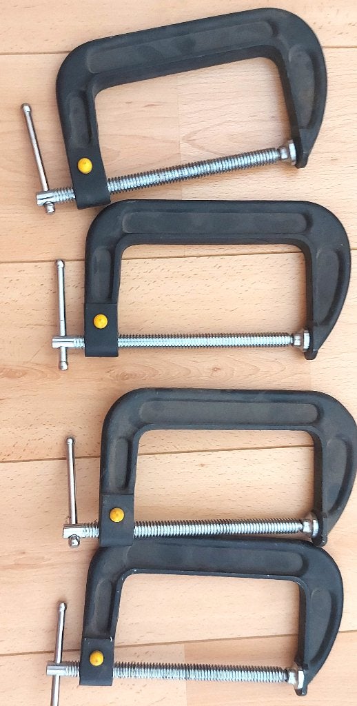 4 serres joints 150 mm, Métal, Comme neuf, Bricolage, Enlèvement