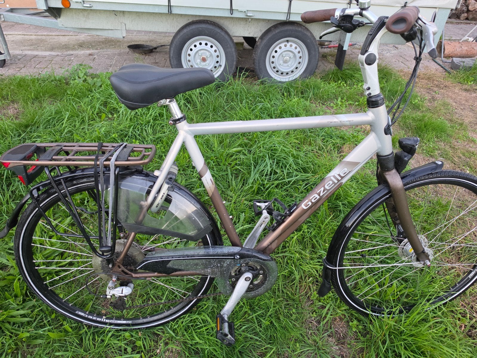 herenfiets gazelle medeo excellent 28" 61 cm, Vélos & Vélomoteurs, Vitesses, Frein à tambour, Enlèvement, Utilisé