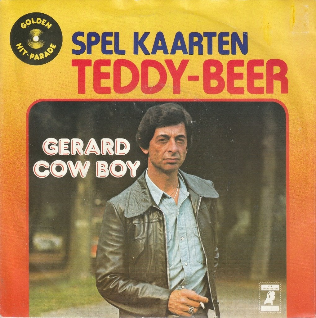 Gerard Cow Boy - Spel kaarten / Teddy-beer, Gebruikt, 7 inch, Ophalen of Verzenden, Fotohoes