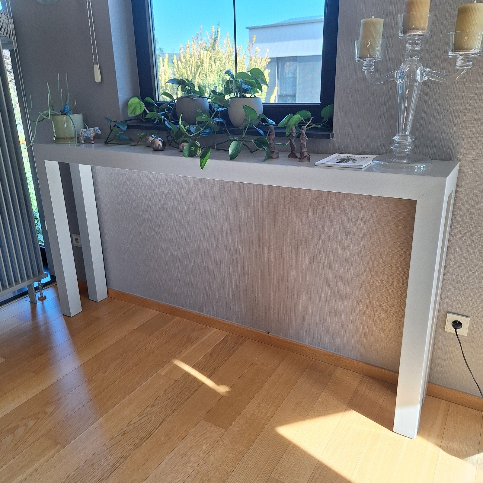 Mooie side-table 200x20x100. (zonder decoratie), Huis en Inrichting, Tafels | Sidetables, Ophalen