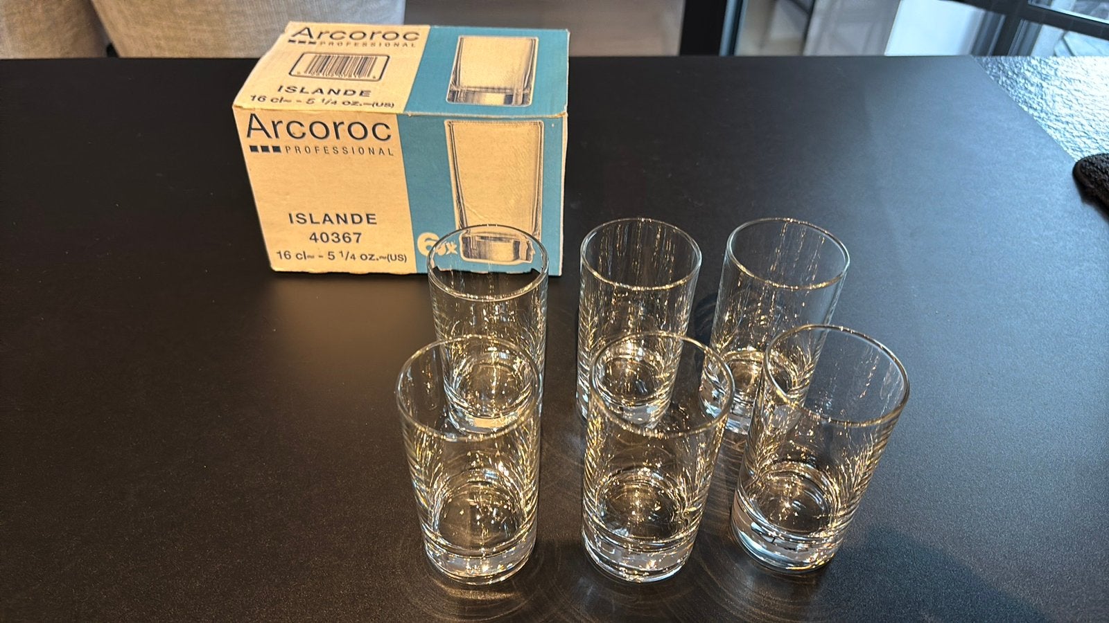 6 glazen Apero Glaasjes, Maison & Meubles, Cuisine | Vaisselle, Enlèvement, Comme neuf, Verre, Verre ou Verres