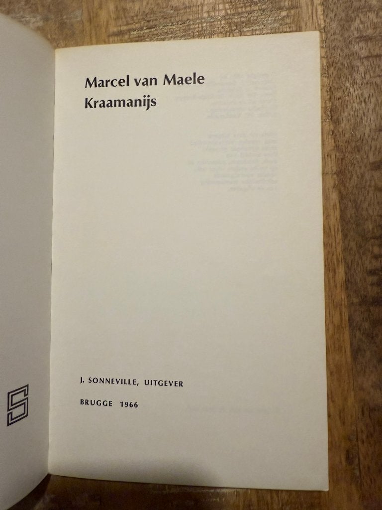 Kraamanijs - Marcel Van Maele, Gelezen, Maatschappij en Samenleving, Marcel Van Maele, Ophalen of Verzenden