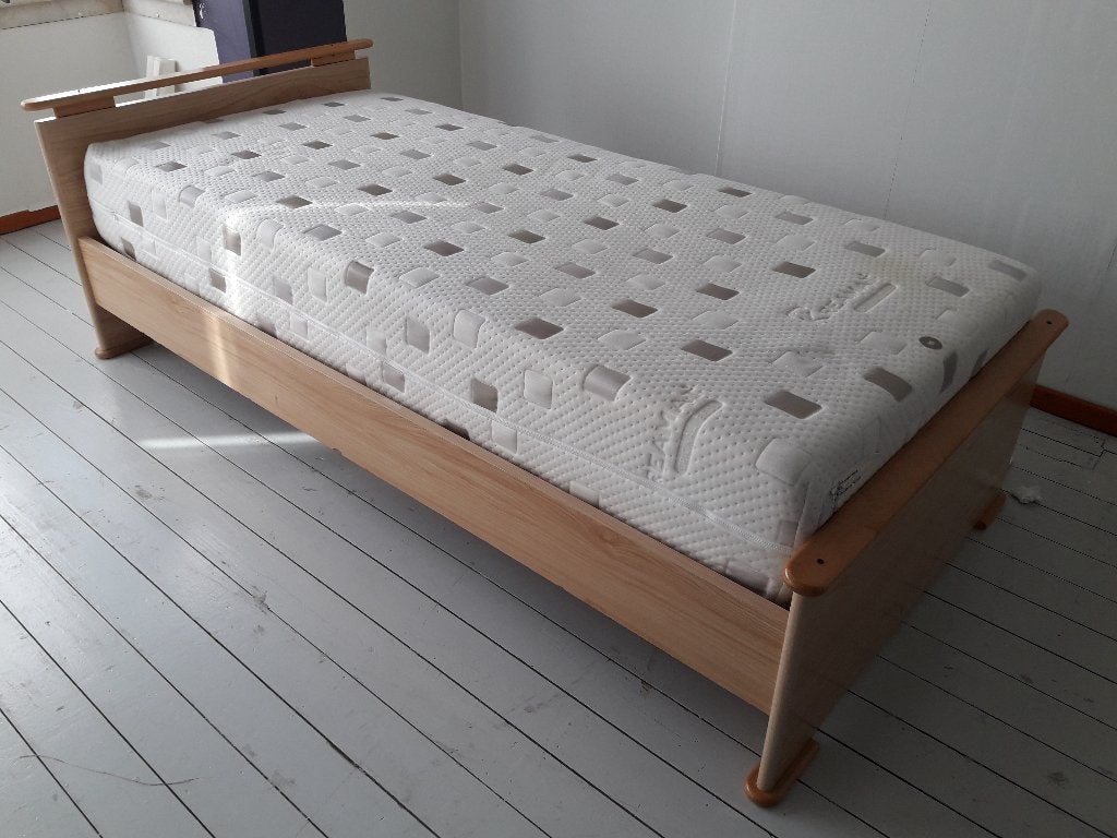 lit simple, 90 cm, Beige, Une personne, Enlèvement