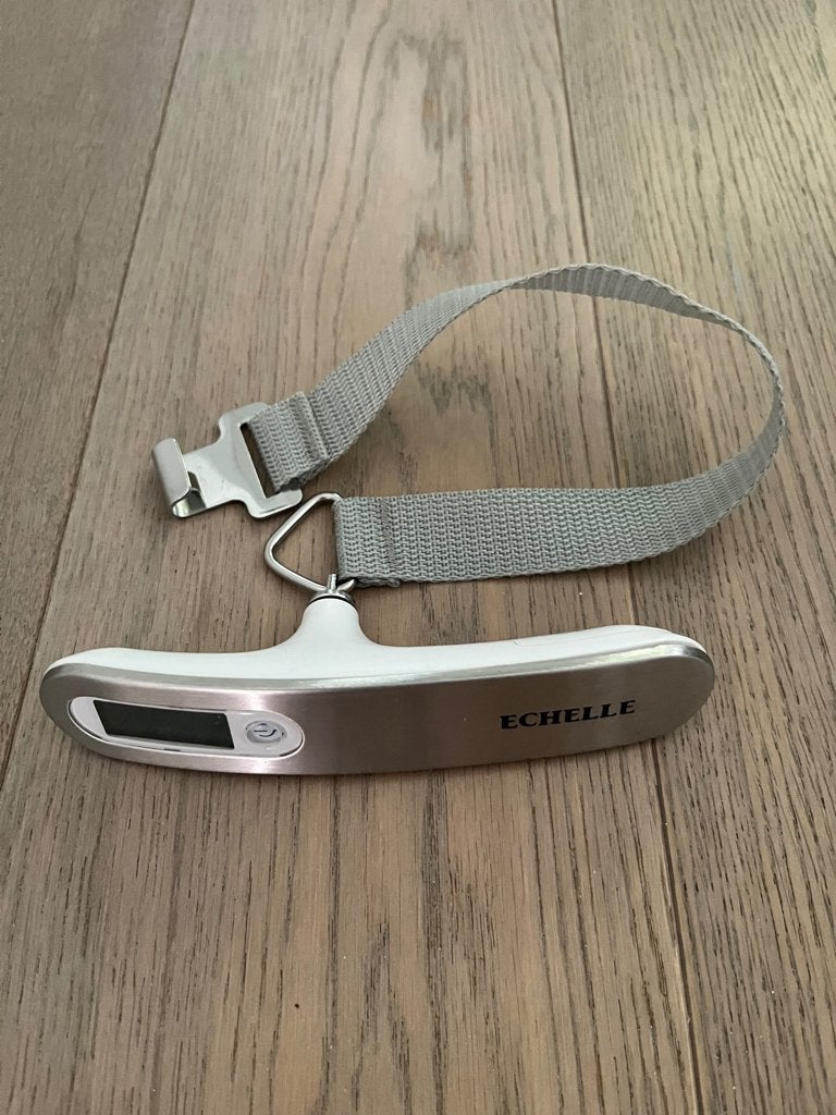 Digitale koffer- en bagageweegschaal * LCD-scherm + weeghaak, 1 tot 500 gram, Ophalen of Verzenden, 10 tot 50 kg, Hangweegschaal