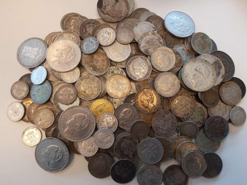 Nederland halve kilo zilveren Wilhelmina Guldenmunten, Postzegels en Munten, Edelmetalen en Baren, Ophalen of Verzenden, Zilver