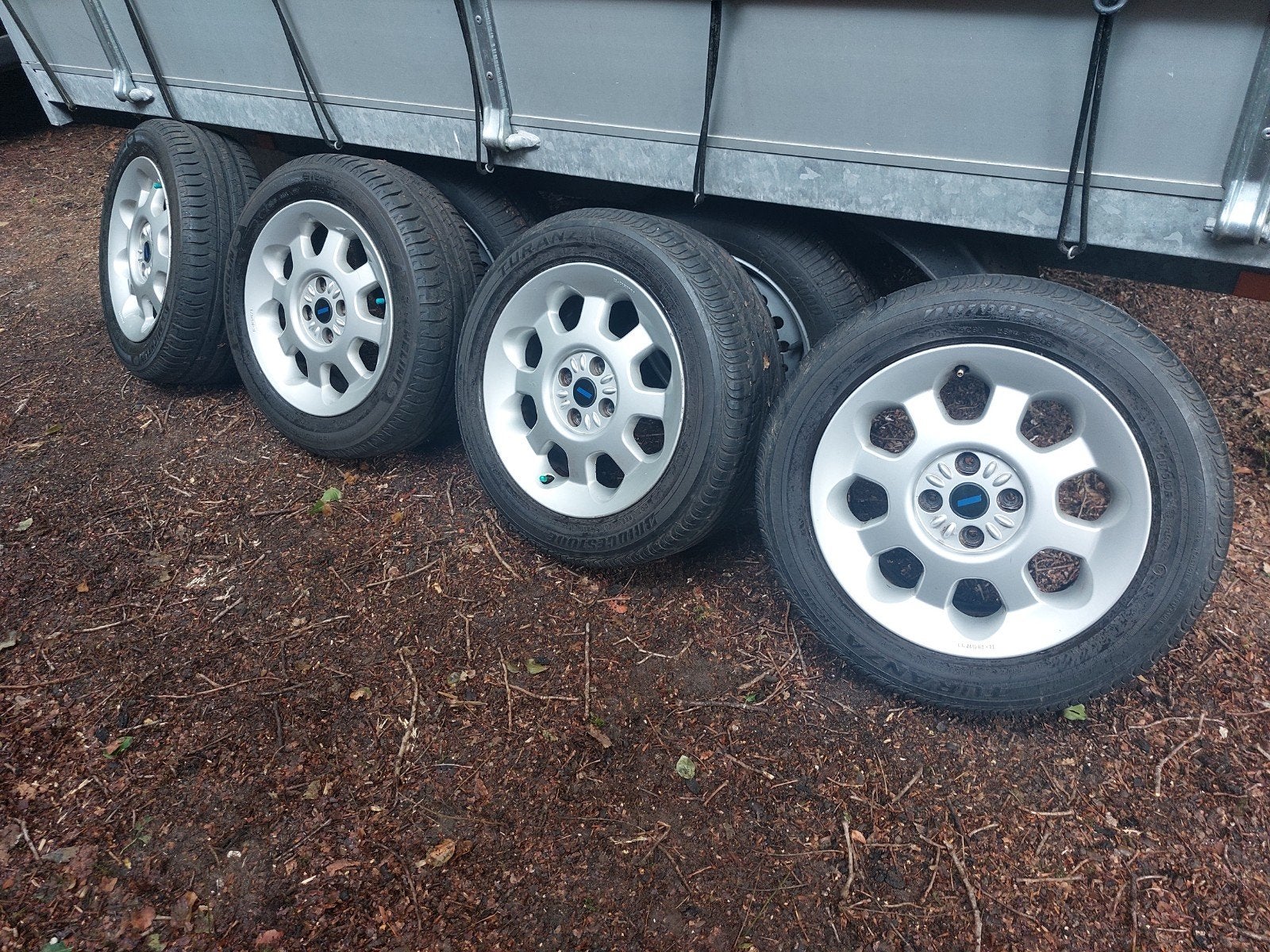 FIAT BARCHETTA LE ALU VELGEN  & 7/8 MM TYRES 195/55 R15, Auto-onderdelen, Banden en Velgen, Ophalen, Gebruikt, Velg(en), Personenwagen