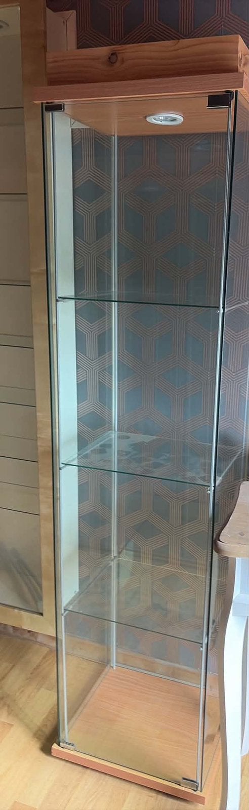 Vend 5 vitrines en verre 35 euros piece 1 mural brum 45, Maison & Meubles, Enlèvement, Utilisé, Verre