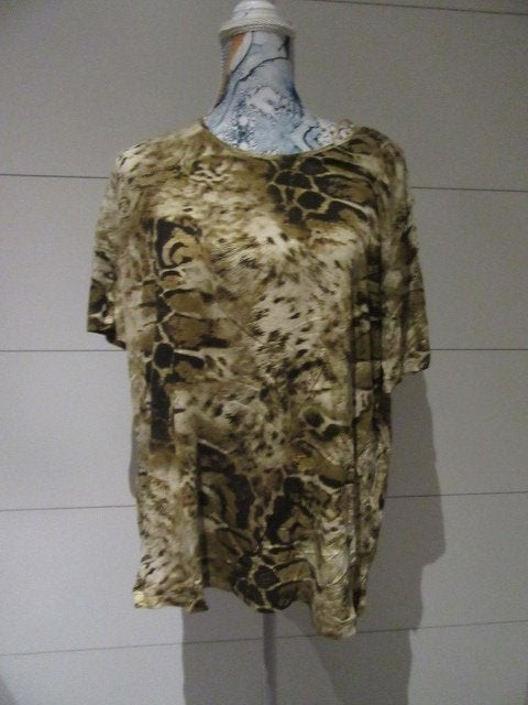 Dames T-shirt  - Tijgerprint - Sixth Sense - XL, Meerkleurig, SIXTH SENSE, Maat 46/48 (XL) of groter, Nieuw