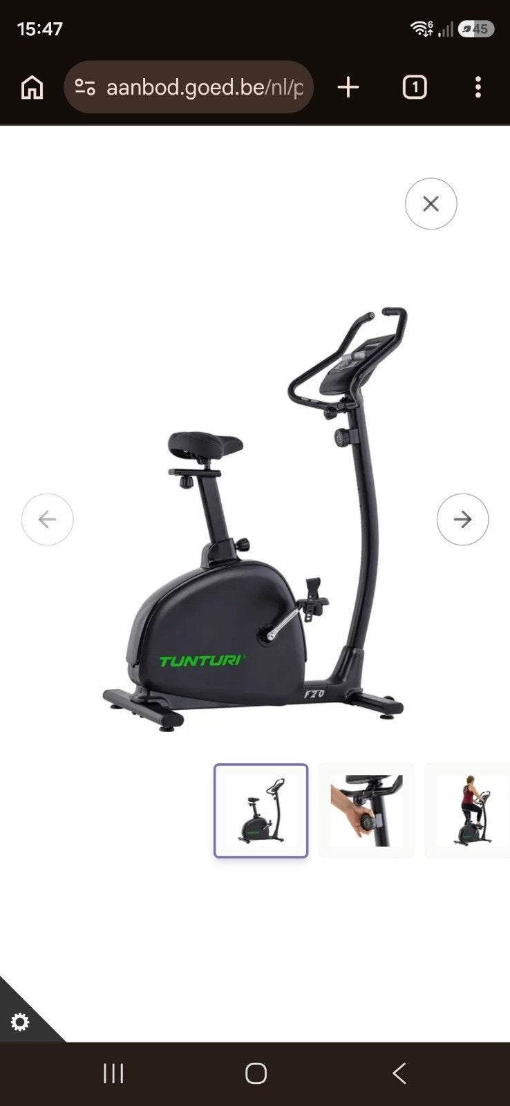 Vélo de sport à l'état neuf, Sports & Fitness, Appareils de fitness, Enlèvement, Comme neuf, Aluminium, Vélo de bureau
