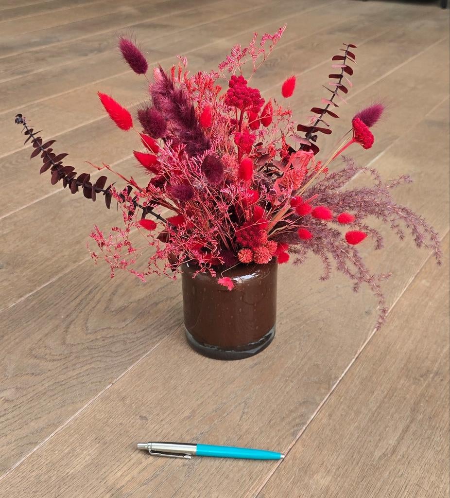 Fleurs séchées, y compris un vase, Enlèvement