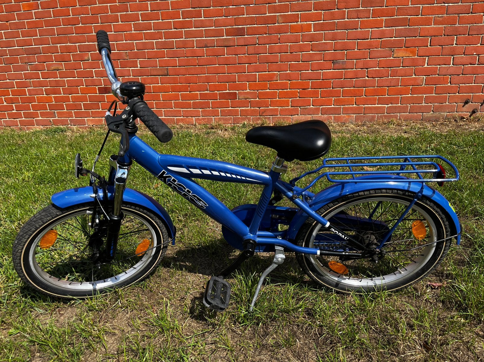 Blauwe fiets jongen 18inch, Fietsen en Brommers, Fietsen | Jongens, Ophalen, Zo goed als nieuw, 18 inch