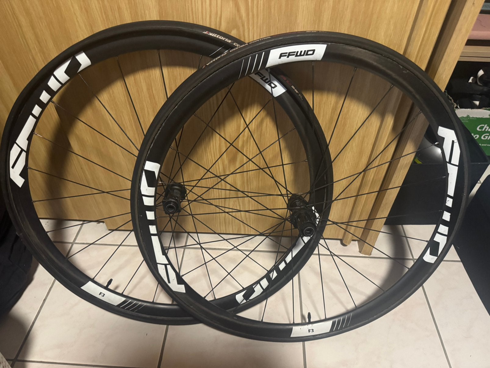 Wielset FFWD F3 carbon tubular disc, Ophalen, Racefiets, Wiel, Carbon
