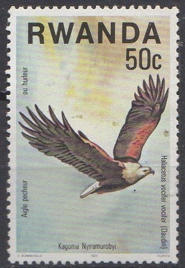 Rwanda - Afrikaanse zeearend - 1977, Ophalen of Verzenden, Postfris