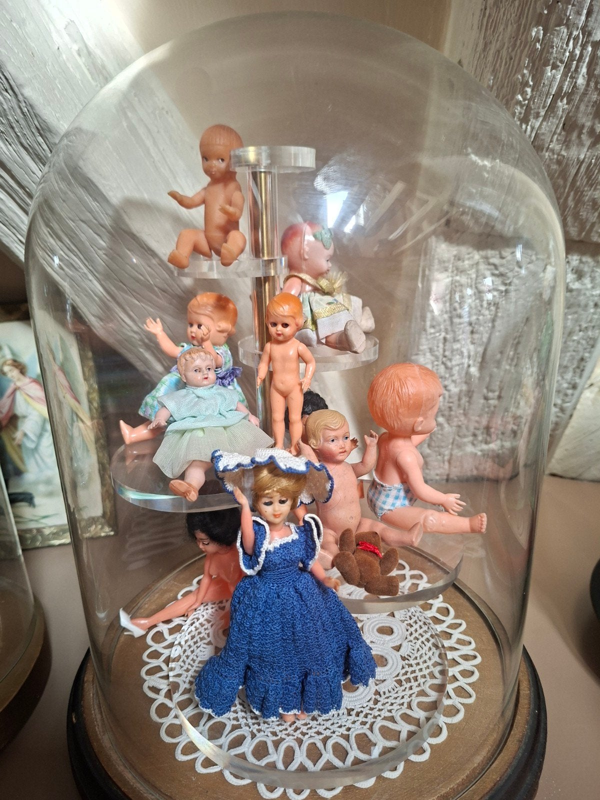 Cloche vintage avec petites poupées, Enlèvement ou Envoi
