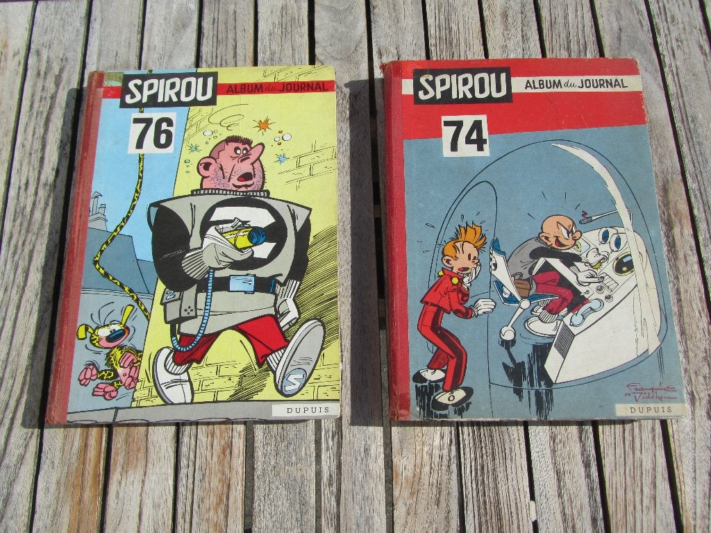 2 albums uit het Spirou Journal: n 74 en 76., Meerdere stripboeken, Ophalen of Verzenden, Gelezen