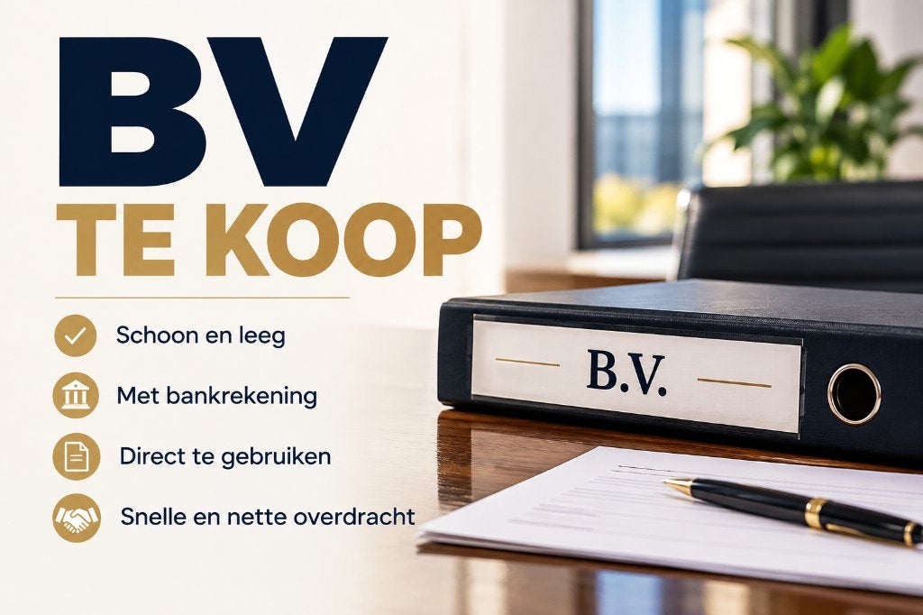 BV te koop 10 jaar oud met active bankrekening, Zakelijke goederen